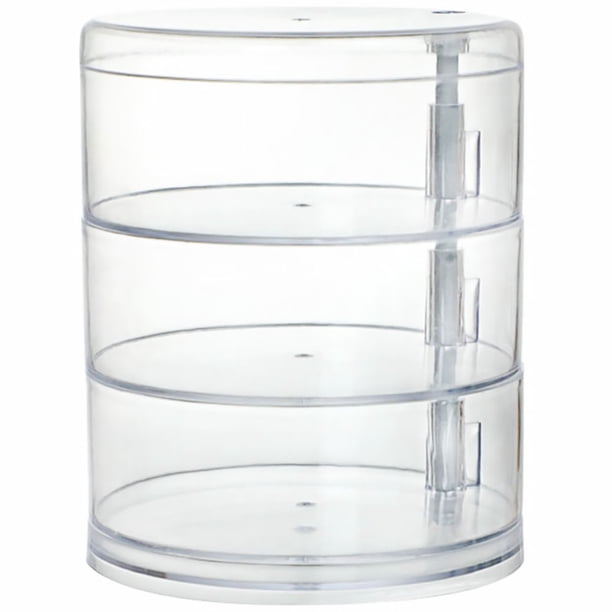 Caja de almacenamiento giratorio de múltiples capas 1pc Cosmética Caja de almacenamiento de escritorio de joyería