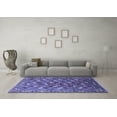 thumbnail image 3 of Ahgly Company Indoor Square Oriental Blue Industrial Area Rugs, 8' Square, 3 of 4