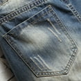 thumbnail image 6 of BKQCNKM Jeans for Men Mens Jeans Size Shorts Distressed Denim Casual Plus Retro Men's Men's Jeans Men's Jeans Blue 33, 6 of 9
