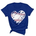 thumbnail image 3 of Baseball Print Mom Shirts Women Casual Short Sleeve Mother's Day Tee Cute Graphic Tunic Tops (L, Blue), 3 of 3