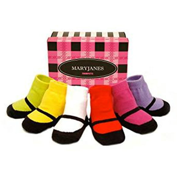 Chaussettes - Trumpette - Accessoires pour Bébé Maryjane 0-12M Ensemble de 6