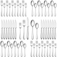 thumbnail image 2 of Silverware Set, 40-Piece Flatware Set, Wildone Stainless Steel Tableware Cutlery Set Service for 8, Include Dinner Knives/Forks/Spoons, Mirror Polished, Dishwasher Safe, 2 of 4