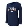 thumbnail image 2 of Women's Concepts Sport Navy Denver Broncos Chesnut Long Sleeve T-Shirt and Pant Sleep Set, 2 of 5