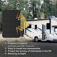 thumbnail image 4 of RV Window Shade Foldable Blackout Cover for Campers Trailer Doors, Travel Trailers Sun, 4 of 6