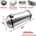 thumbnail image 2 of JSD 10" x30" 10 Gallons Spun Aluminum Gas Tank / Fuel Tank 1/4 NPT Outlet End Fill Truck/Hot Rod, 2 of 6