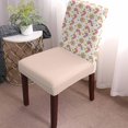 thumbnail image 2 of Stretch Dining Chair Covers Set of 6, Christmas Candy Cane Star Gold Winter Hand Painted Watercolor Removable Dining Chair Protector Slipcovers for Kitchen Party Restaurant, 2 of 6