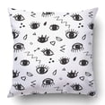 thumbnail image 1 of BOSDECO Trendy Pattern With Hand Drawn Eyes Pillowcase Pillow Cushion Cover 20x20 inch, 1 of 1