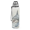 thumbnail image 2 of Shark Wave Blue Sports Water Bottle Portable Travel Mug 32oz BPA Free Leak Proof Straw Transparent Tritan for Gym Yoga Cycling Camping, 2 of 7