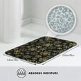 thumbnail image 5 of Christmas Winter Snowflakes Bath Mat Non-Slip Soft Microfiber Bathroom Rugs Washable Bathmat, Carpet Rug Entryway Decor for Tub Shower Room Floor, 24x16 Mat, 5 of 6