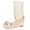 White, variant on Rokment Mid Calf Boots Platform Wedge Dressy Sandals for Women Ladies Fashion Casual Suede Knit Patchwork Square Toe Chunky Heeled Slip on Dress Shoes Summer Fall Black Size 8.5