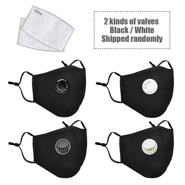 ZheElen PM2.5 Dust Mask Anti-dust Anti-haze Windproof Mouth Nose Protection Reusable Sponge Face Mask with Filter Inserts