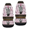 thumbnail image 6 of ZIATUBLE Aztec Ethnic Car Seat Covers Zebra Print Car Seat Covers Front Seats Only 2 Piece Stretchy Auto Bucket Seat Protectors Auto Interior Accessories Universal Fit Most Vehicle Sedan Truck Van, 6 of 7
