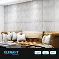 thumbnail image 3 of Art3d 6-Pack 47.2 "x23.6" PVC 3D Wall Panels Cum 2ftx4ft Drop Ceiling Tile, 3D Textured Wavy Wall Paneling-White, 3 of 7