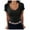 Black, variant on Cold Shoulder Tops for Women Women’S Everyday Basic Tees Women V Neck Ribbed Fitted Tight Tshirt Short Sleeve Shirt Basic Knit Top T Shirts for Women M
