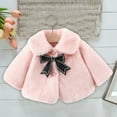 thumbnail image 4 of Edvintorg 6M-6Y Infant Girl Clothes Winter Fleece Coat Solid Color Long Sleeve Thick Turn Down Collar Plush Coats Jackets for Kids Girls, 4 of 7