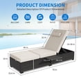 thumbnail image 2 of 2-Piece Outdoor Chaise Lounge Set with Adjustable Backrests, Soft Cushions, Weather-Resistant Lightweight Design, 2 of 7