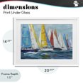 thumbnail image 4 of Stupell Industries Eclectic Colorful Sails Coastal Scene White Framed Print Under Glass, 20 x 14, by Lorenzo Collective, 4 of 8