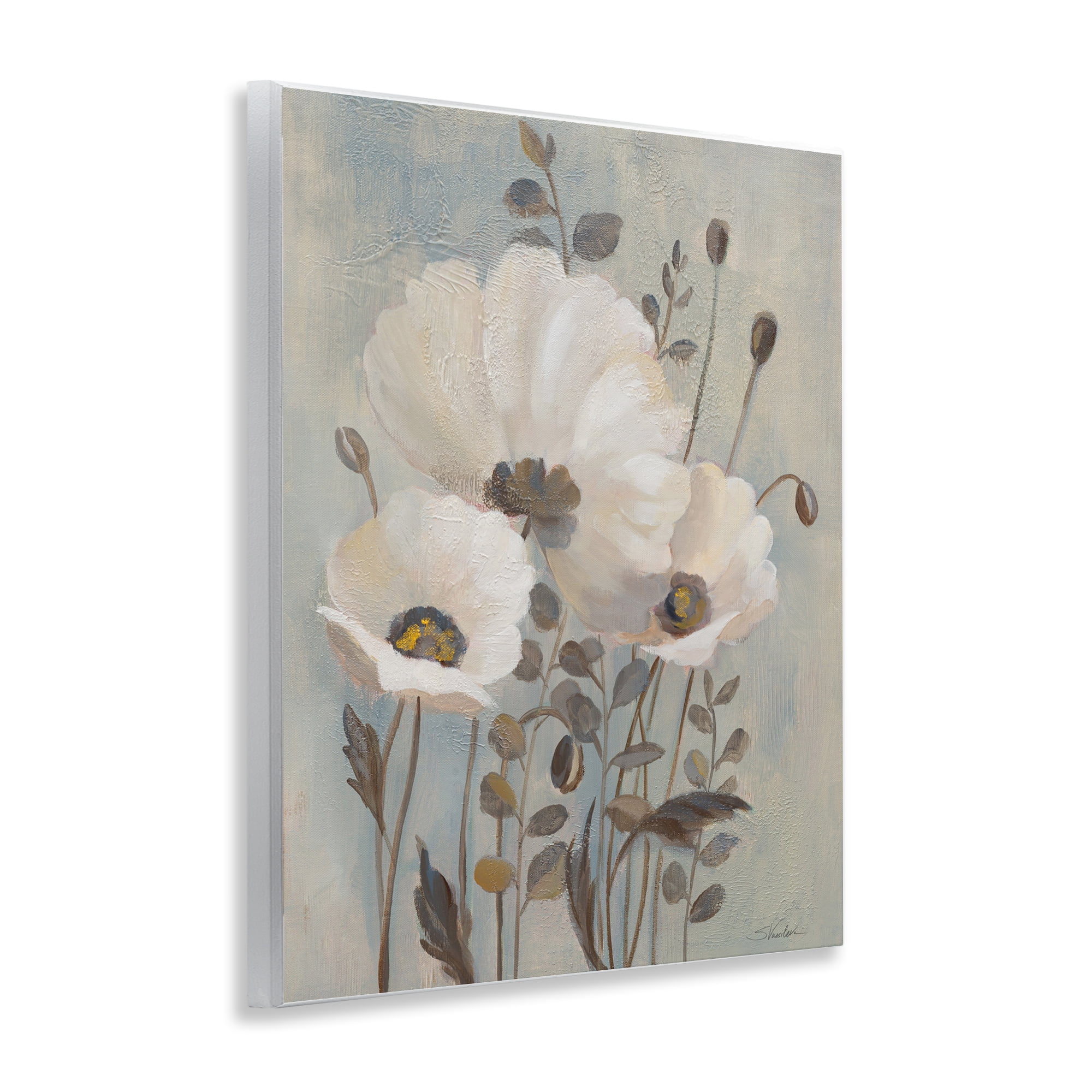 Stupell Industries Traditional Neutral Poppies Botanical & Floral Painting Unframed Art Print Wall Art, 11 x 14