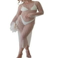 thumbnail image 4 of Stylish Pearls Embellished See-through Slit Dress for Women, 4 of 9