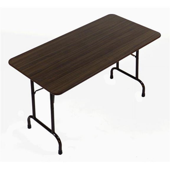 Correll CF3696PX-51 0.75 in. High Pressure Rectangular Top Folding Tables, Williamsburg Walnut - 36 x 96 in.