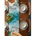 thumbnail image 5 of Table Runner Dresser Scarf 13 x 60 Inch Summer Life Is Better At The Beach Plants Starfish Shell Table Runners Non-Slip Heat Kitchen Dining Table Decor for Indoor Outdoor Home Party Decoration, 5 of 7