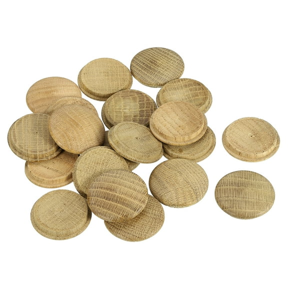 20 Packs 1.57 x 1.77 Inch Wood Hole Plugs, Wood Pocket Button Plug for Chair Woodworking