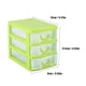 thumbnail image 3 of Organizador de cajones Ecomeon caja de almacenamiento de maquillaje de plástico 3 capas color verde, 3 of 5
