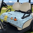 thumbnail image 3 of Yuyamidu Funny Skull Golf Cart Seat Covers for 2 Passenger Seats Golf Ball Club Car Seat Towel Blanket with 4 Front Pockets Blue Golf Cart Accessories Comfortable and Protect Your Golf Cart, 3 of 8