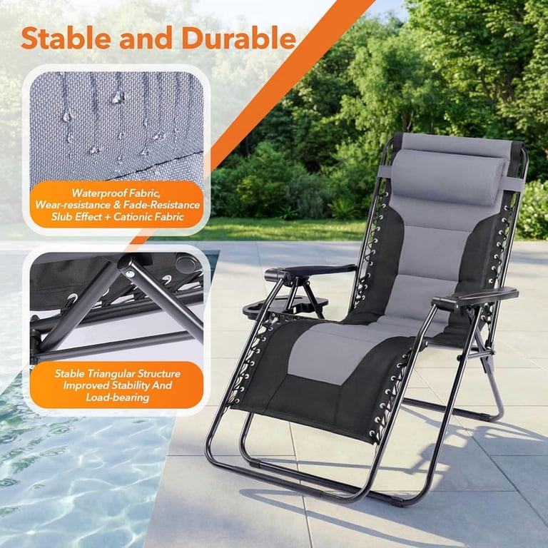 Simenmax Zero Gravity Chairs, 400 lbs Heavy Duty Foldable Patio