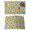 Yellow, variant on Beige Artwork Floral Placemats Set of 6 Abstract Art Botanical Green Place Mats Indoor Wipeable Table Mats Washable Cloth Dining Table Placemats for Kitchen Holiday Party Home Decor 13x19 Inch