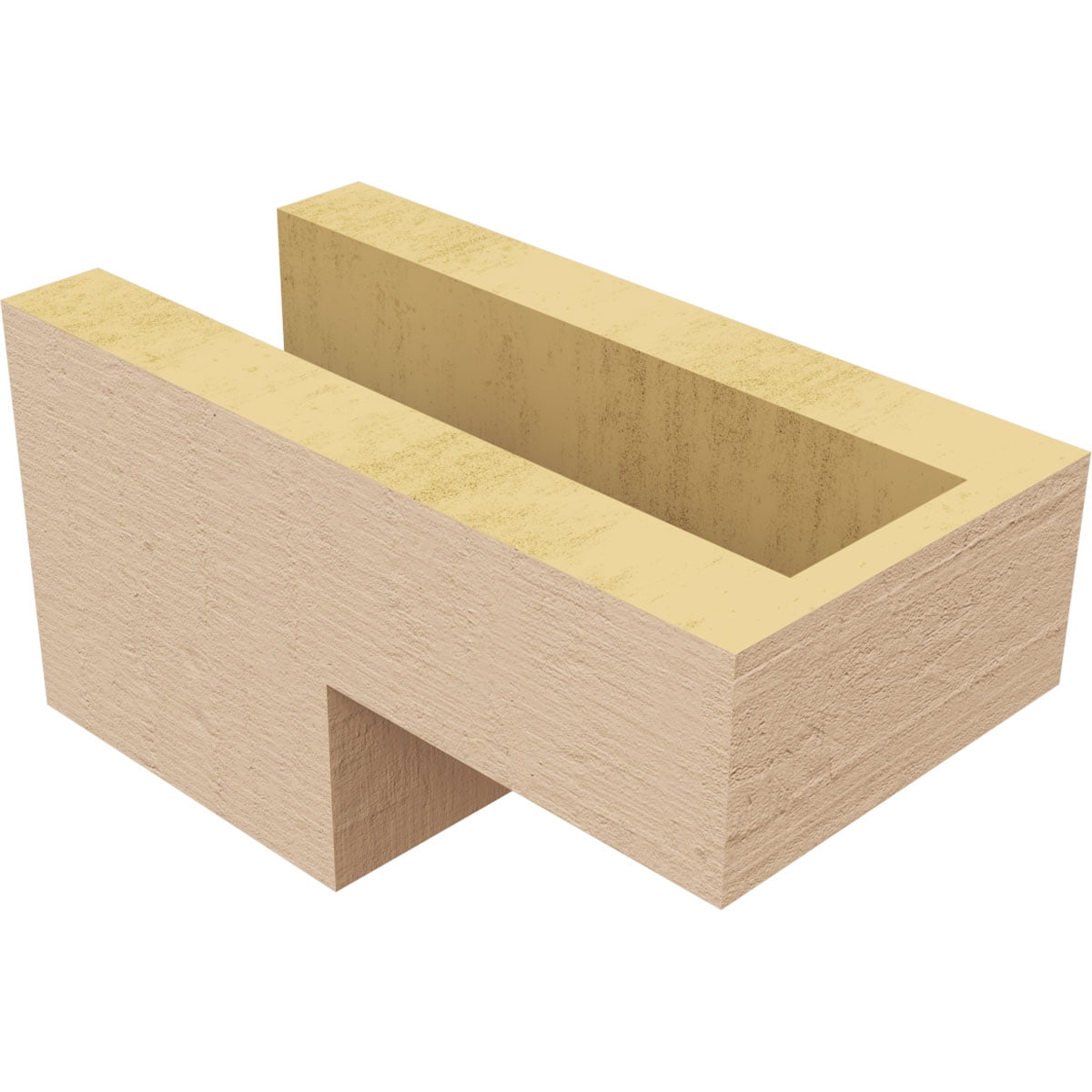 4"W x 8"D x 4"H Wide Chapel Hill Rough Cedar Woodgrain TimberThane Corbel, Primed Tan
