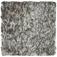 thumbnail image 4 of SAFAVIEH Ocean Trellis Solid Plush Polyester Shag Area Rug, Silver, 6' x 6' Square, 4 of 6