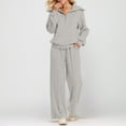 thumbnail image 2 of Women Sweatsuits Sets Two Piece Long Sleeve Sweatshirt with Wide Leg Pants Lounge Women Fall Clothes Women'S Clothing, 2 of 9