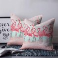 thumbnail image 2 of Pink Flamingo 26x26 Pillow Covers Set of 2, Summer Tropical Flamingo Hawaii Animals Throw Pillow Covers Decorative Couch Cushion Case, Microfiber Square Pillowcases for Bedroom Car Living Room, 2 of 7