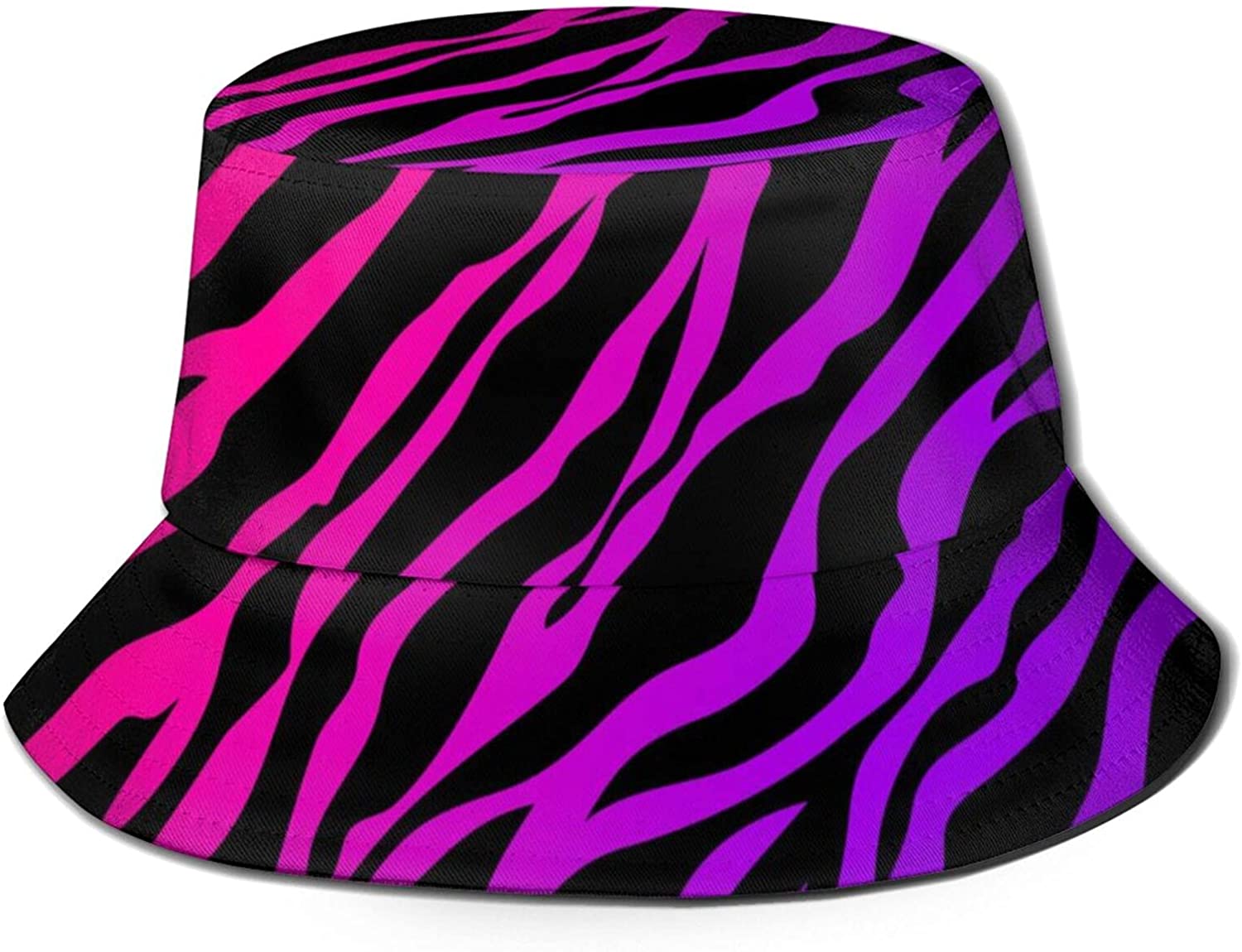 Hot Pink Purple Zebra Skin Bucket Hat 