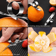 thumbnail image 2 of Stainless Steel Ring Orange Peeler,Easy To Use Orange Peeler,Stainless Steel kitchen tool (2 PCs), 2 of 4