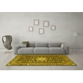 thumbnail image 3 of Ahgly Company Machine Washable Indoor Square Persian Yellow Traditional Area Rugs, 6' Square, 3 of 4