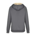 thumbnail image 4 of WCMZJ Womens Plus Size Zip up Hoodies Sherpa Lined Fleece Thermal Jacket Full Zip Winter Warm Casual Thick Coats Pockets Dark Gray S, 4 of 5