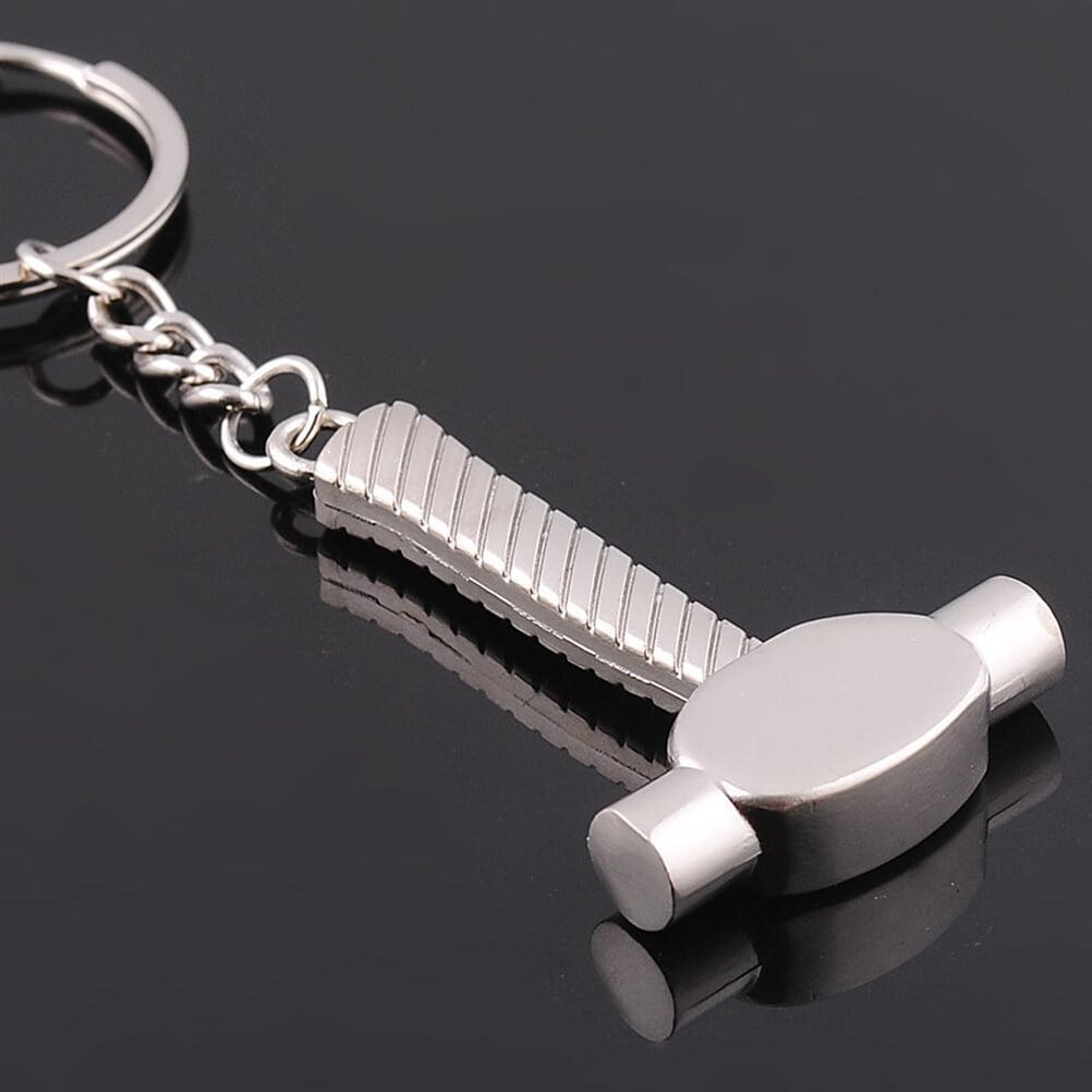 GOOHOCHY Car Keys Keychain Hammer Shaped Key Chain Zinc Alloy 1Set Backpacks Decoration for Lovers