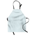 thumbnail image 1 of Pastel Apron, Forget Me Not Flowers and Vertical Striped Pale Backdrop Spring Nature, Unisex Kitchen Bib with Adjustable Neck for Cooking Gardening, Adult Size, Pale Blue and Green, by Ambesonne, 1 of 4