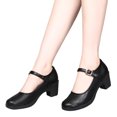 thumbnail image 4 of asddcavvf Women Ladies Rumba Waltz Prom Ballroom Latin Salsa Dancing Singles Leather Shoes, 4 of 8