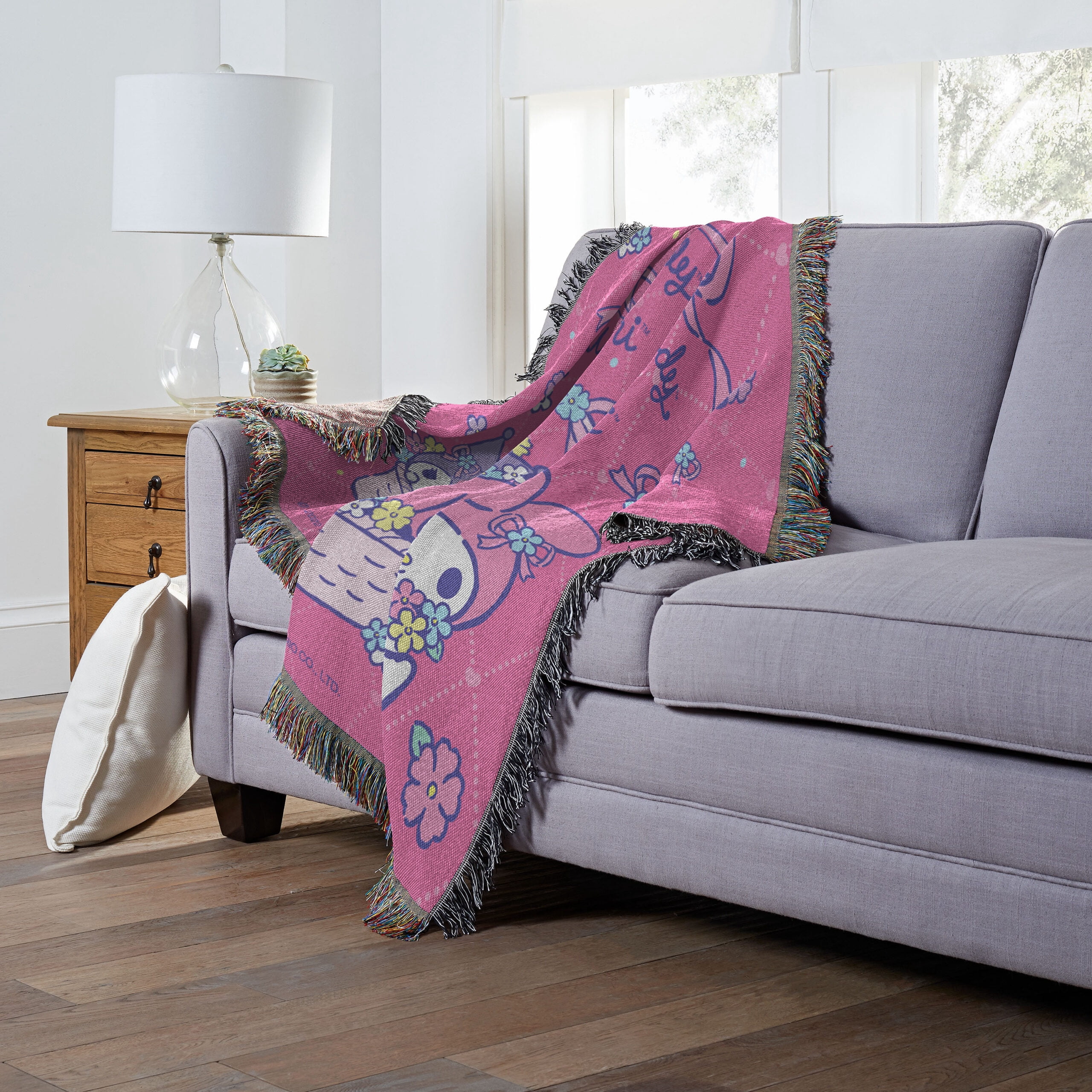 My Melody Flower Basket Fun Woven Tapestry Throw Blanket