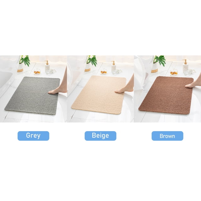 Alfombrilla de ducha de 24.0 x 16.0 in, alfombrilla antideslizante para bañera, alfombrilla absorbente de agua para puerta, alfombrilla de baño de PVC de secado rápido, lavable a máquina para baño, do yeacher estándar