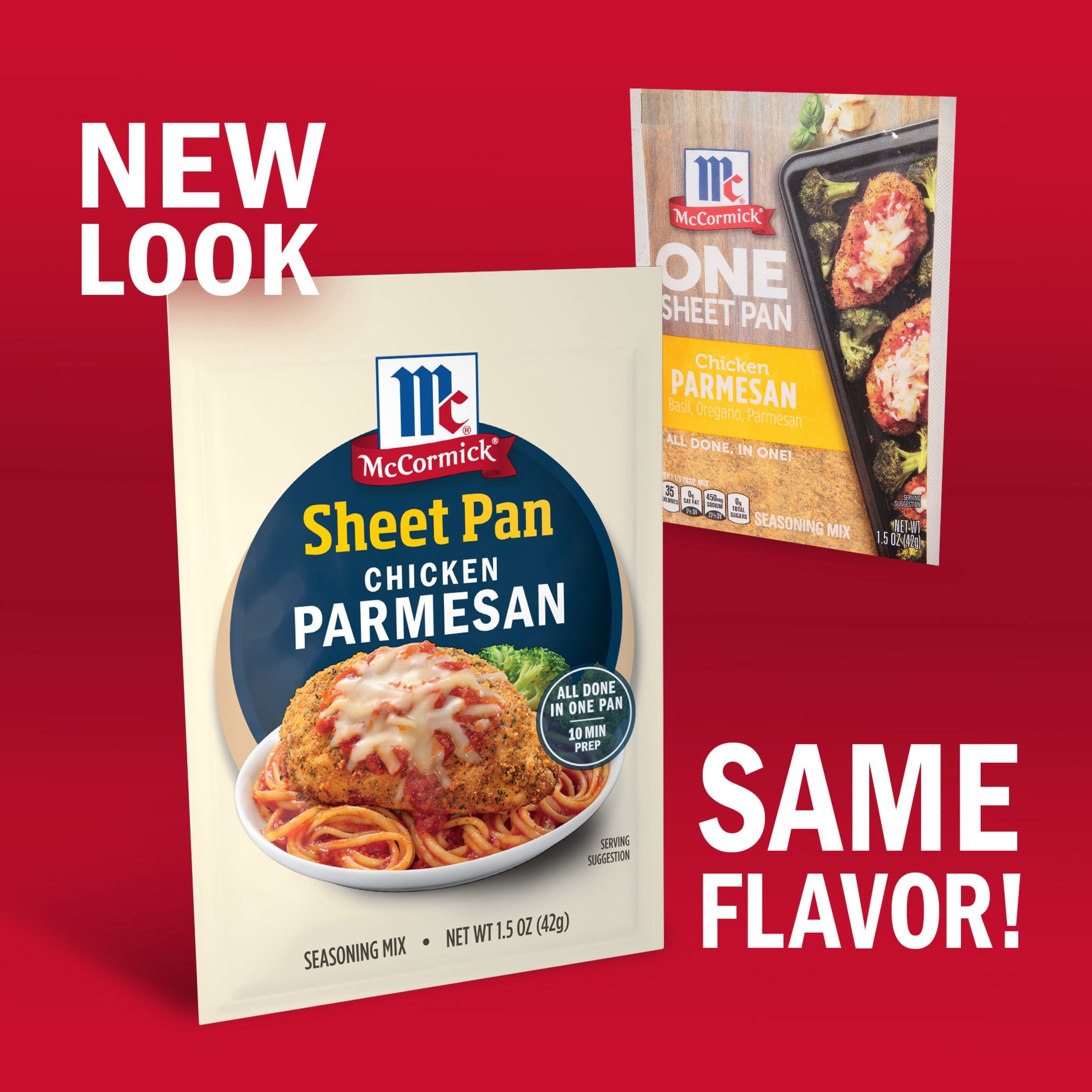 (3 pack) McCormick Chicken Parmesan One Sheet Pan Seasoning Mix, 1.5 oz Packet