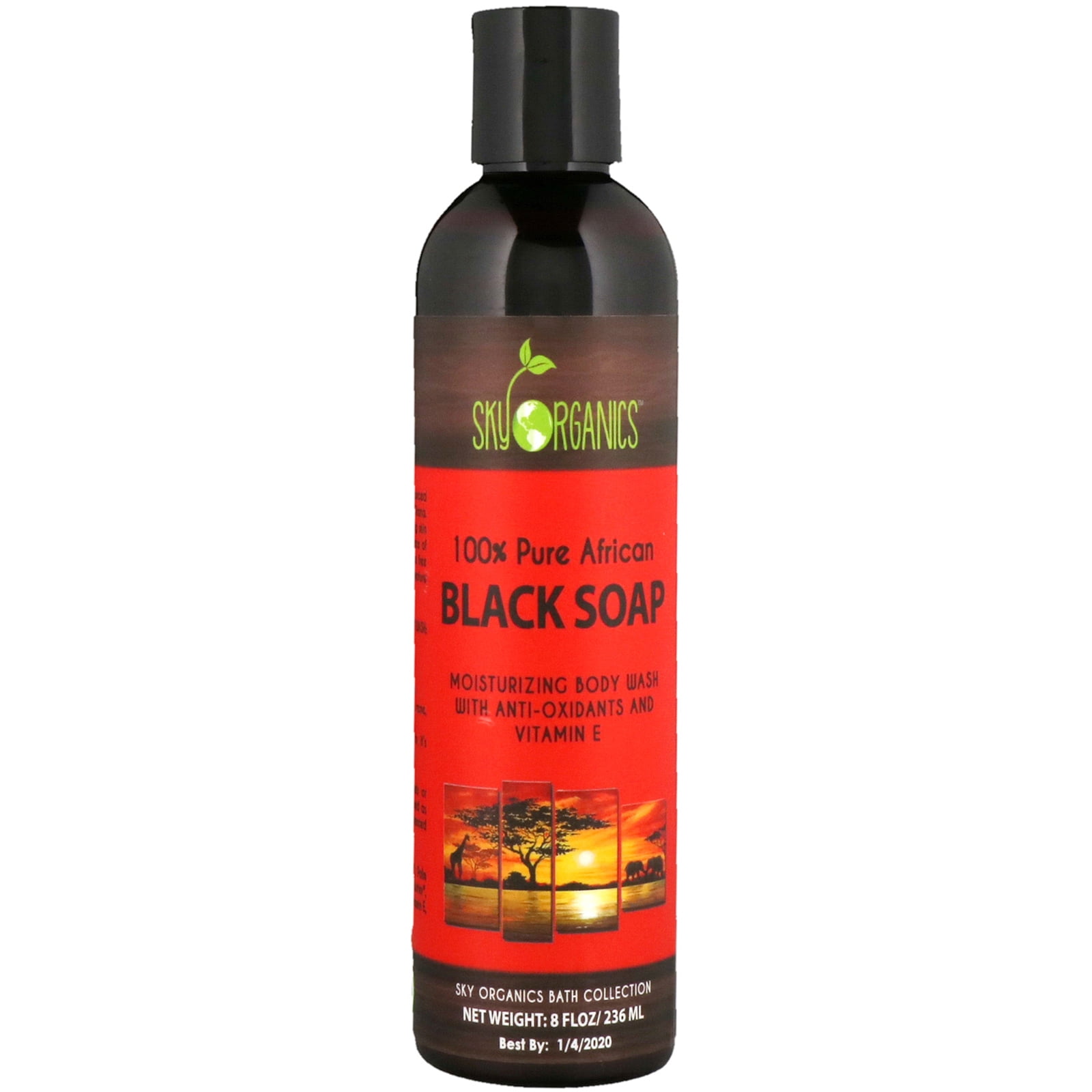 Sky Organics 100 Pure African Black Soap Body Wash 8 fl oz ...
