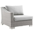 thumbnail image 2 of Modway Conway Outdoor Patio Wicker Rattan Left-Arm Chair in Light Gray Gray, 2 of 8