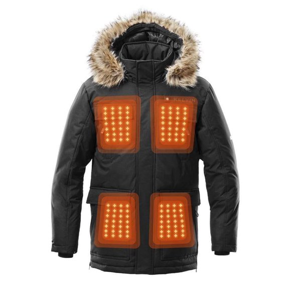 Howard Menâs Heated Parka Black