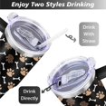 thumbnail image 5 of Stylish Dog Pattern Travel Mug - 40oz Leakproof Tumbler with Straw & Handle - Ideal Gift for Women Who Love Puppies, 5 of 7
