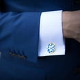 thumbnail image 4 of Flag of Israel Elegant Stainless Steel Cufflinks Set for Formal Attire, Made with Silver Jewelry for Any Occasion, 4 of 6