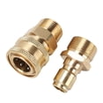 thumbnail image 2 of Pressure Washer Coupling Quick Release Adapter 3/8in Male To M22 Male Fitting, 2 of 10